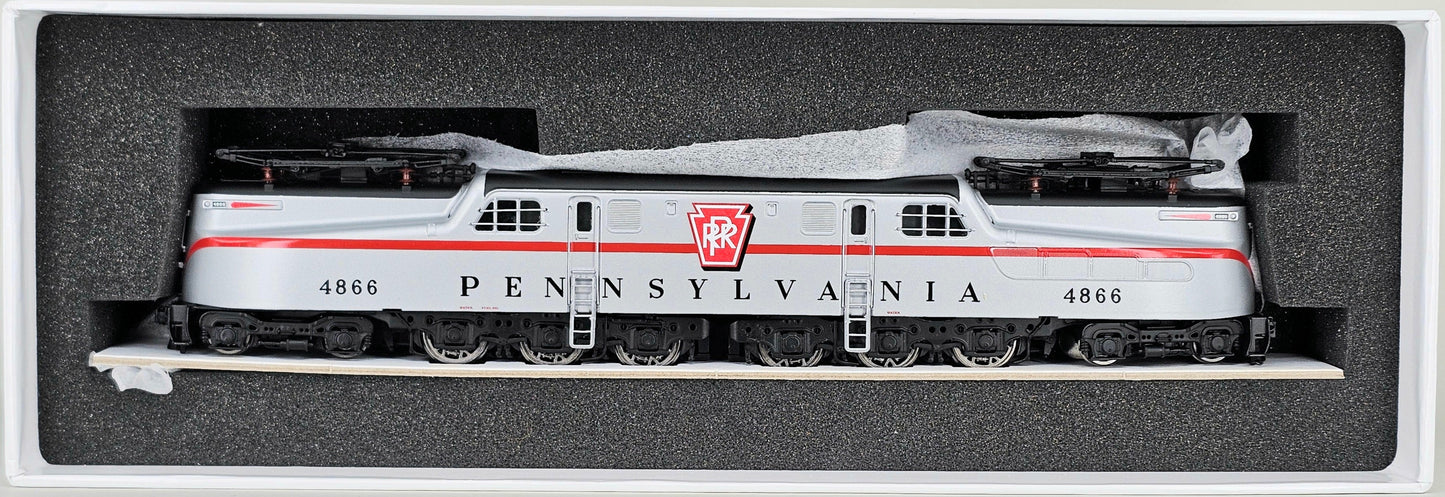 BROADWAY LTD IMPORTS #628 Pennsylvania Railroad GG1 Electric Locomotive Silver with Broad Stripe No.4866 DCC Sound fitted