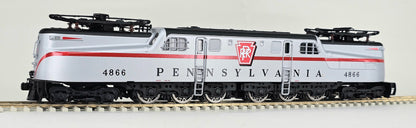 BROADWAY LTD IMPORTS #628 Pennsylvania Railroad GG1 Electric Locomotive Silver with Broad Stripe No.4866 DCC Sound fitted
