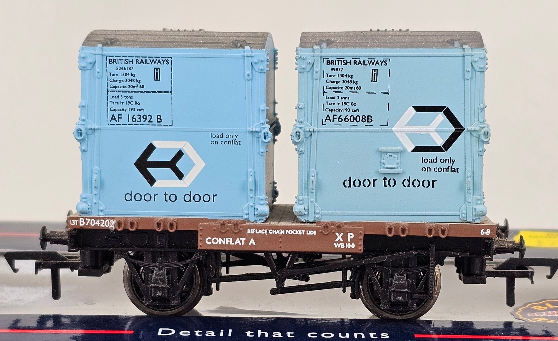 BACHMANN 37-976 CONFLAT A with Two AFU Containers - Chester Model Centre