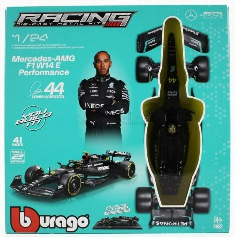 Bburago #18-28506 1/24 Scale Mercedes-AMG F1 W14 E Performance Die-Cast Metal Kit Lewis Hamilton