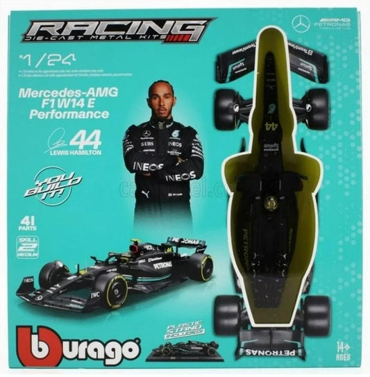 Bburago #18-28506 1/24 Scale Mercedes-AMG F1 W14 E Performance Die-Cast Metal Kit Lewis Hamilton