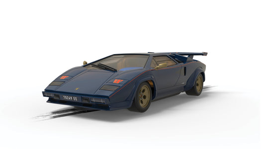 Scalextric C4411 Lamborghini Countach - Blue + Gold - Chester Model Centre
