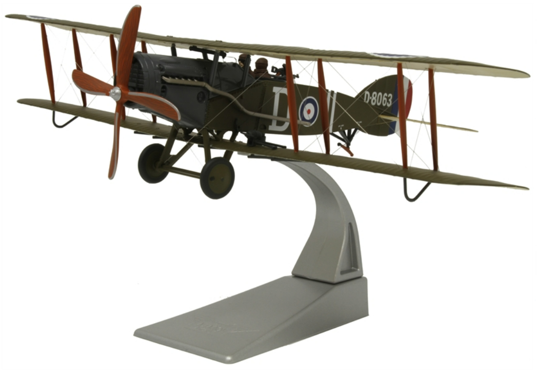 Corgi AA28801 Die-cast 1/48 Scale BRISTOL F2B Fighter D8063, RAF No.139 Squadron 'ROYAL FLIGHT' Major William Barker, Villaverla Aerodrome, Italy, Sept 1918