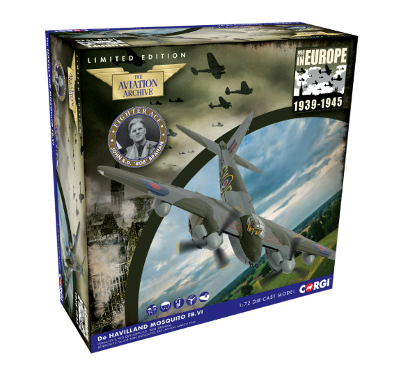 CORGI Aviation Archive AA32822 1:72 Die Cast Model De Havilland Mosquito FB.VI LR364/SY-E Wg Cdr John R.D 'Bob' Durham