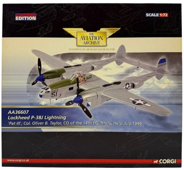 Corgi Aviation Archive AA36607 1:72 P-38J Lightning 14th FG Triolo Italy 1944