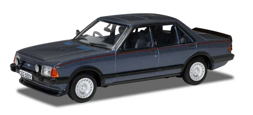 CORGI VA12418 Ford Granada Mk2 (Series 2) 2.8 Injection, Caspian Blue - Chester Model Centre