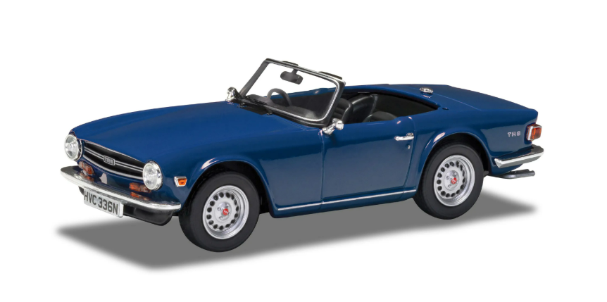 CORGI VA14703 Triumph TR6, French Blue 1:43 Scale - Chester Model Centre