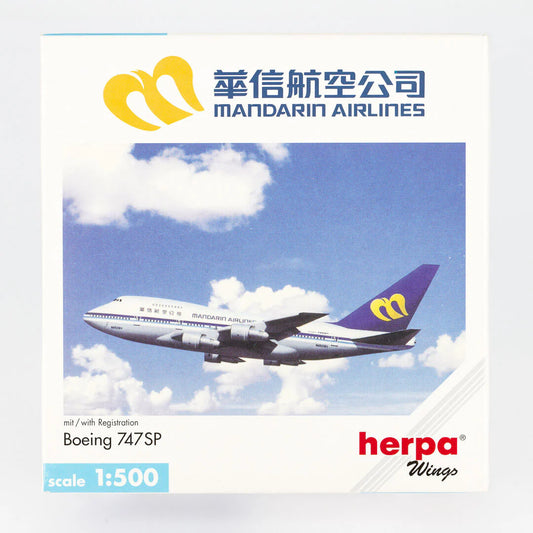 Herpa Wings 1:500 Mandarin Airlines Boeing 747SP 511643 - Chester Model Centre