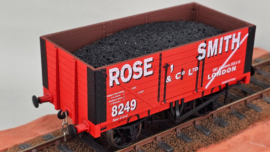 DAPOL 7F-080-016 8 Plank Open Wagon 'ROSE SMITH' No.8249 With Coal Load - Chester Model Centre