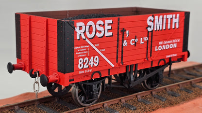 DAPOL 7F-080-016 8 Plank Open Wagon 'ROSE SMITH' No.8249 With Coal Load - Chester Model Centre