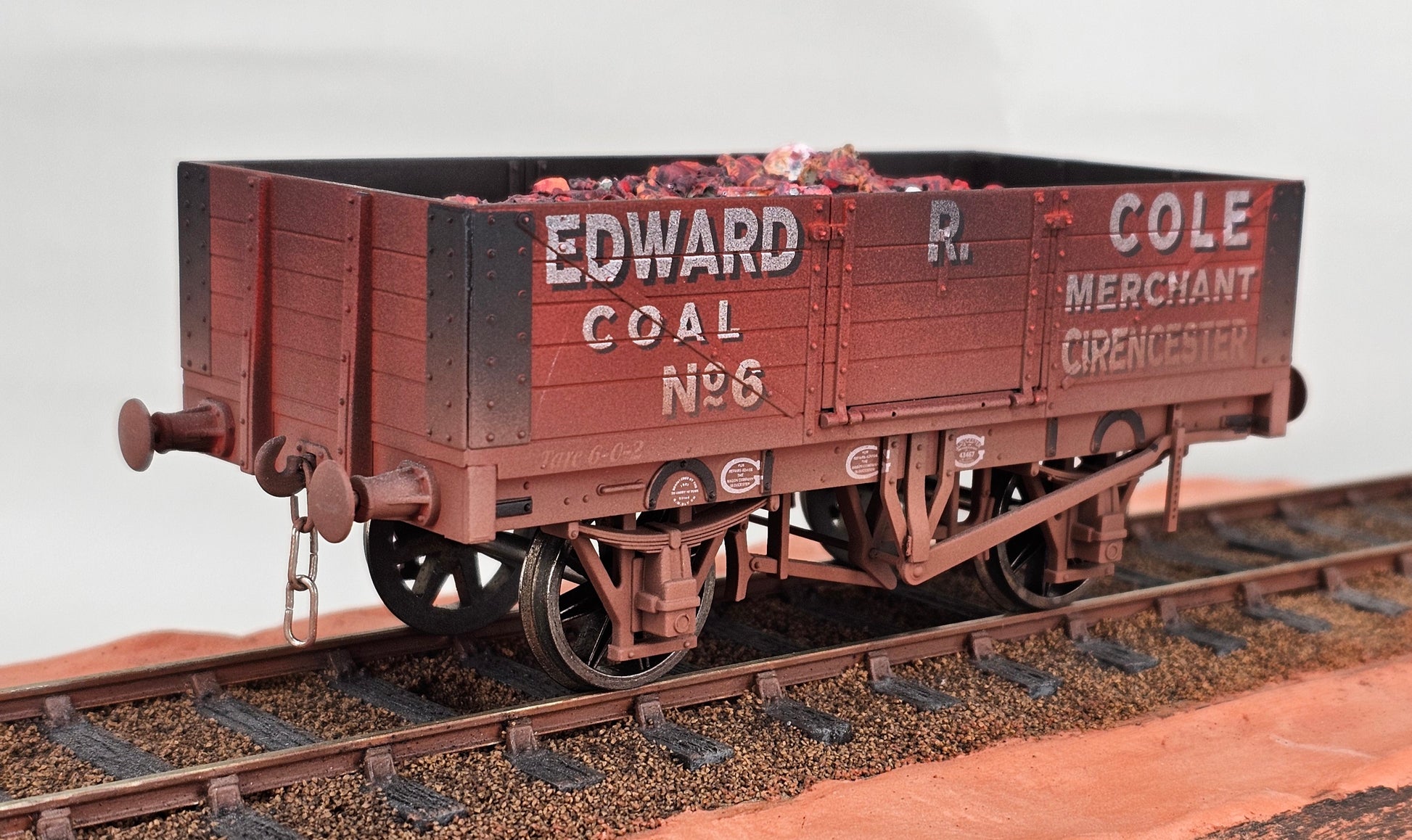 DAPOL 7F-051-022W 5 Plank Open Wagon 'Edward R. Cole' No.6 (Weathered) - Chester Model Centre