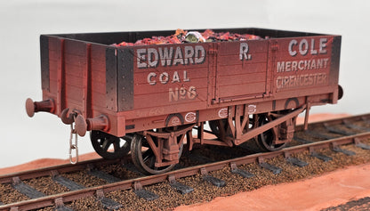 DAPOL 7F-051-022W 5 Plank Open Wagon 'Edward R. Cole' No.6 (Weathered) - Chester Model Centre