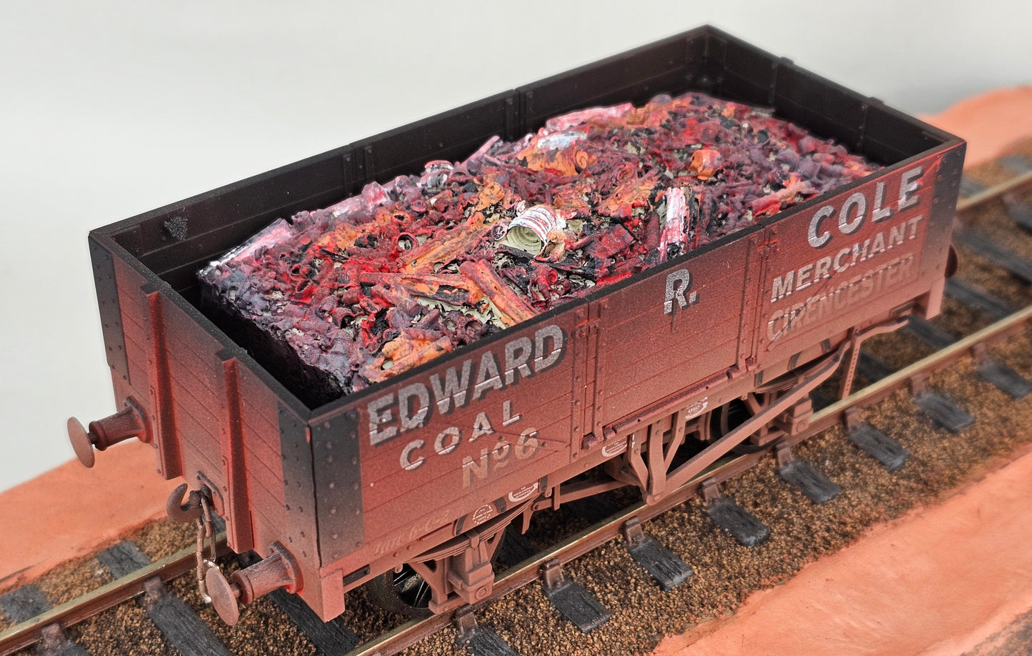 DAPOL 7F-051-022W 5 Plank Open Wagon 'Edward R. Cole' No.6 (Weathered) - Chester Model Centre