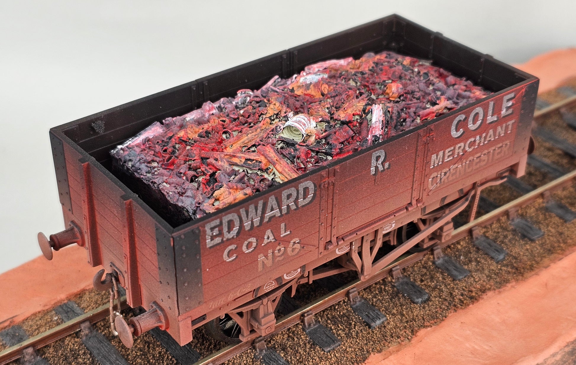 DAPOL 7F-051-022W 5 Plank Open Wagon 'Edward R. Cole' No.6 (Weathered) - Chester Model Centre