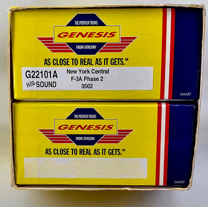 GENESIS HO Scale G22101/G22101A New York Central F-3A/F-3B Set with Sound