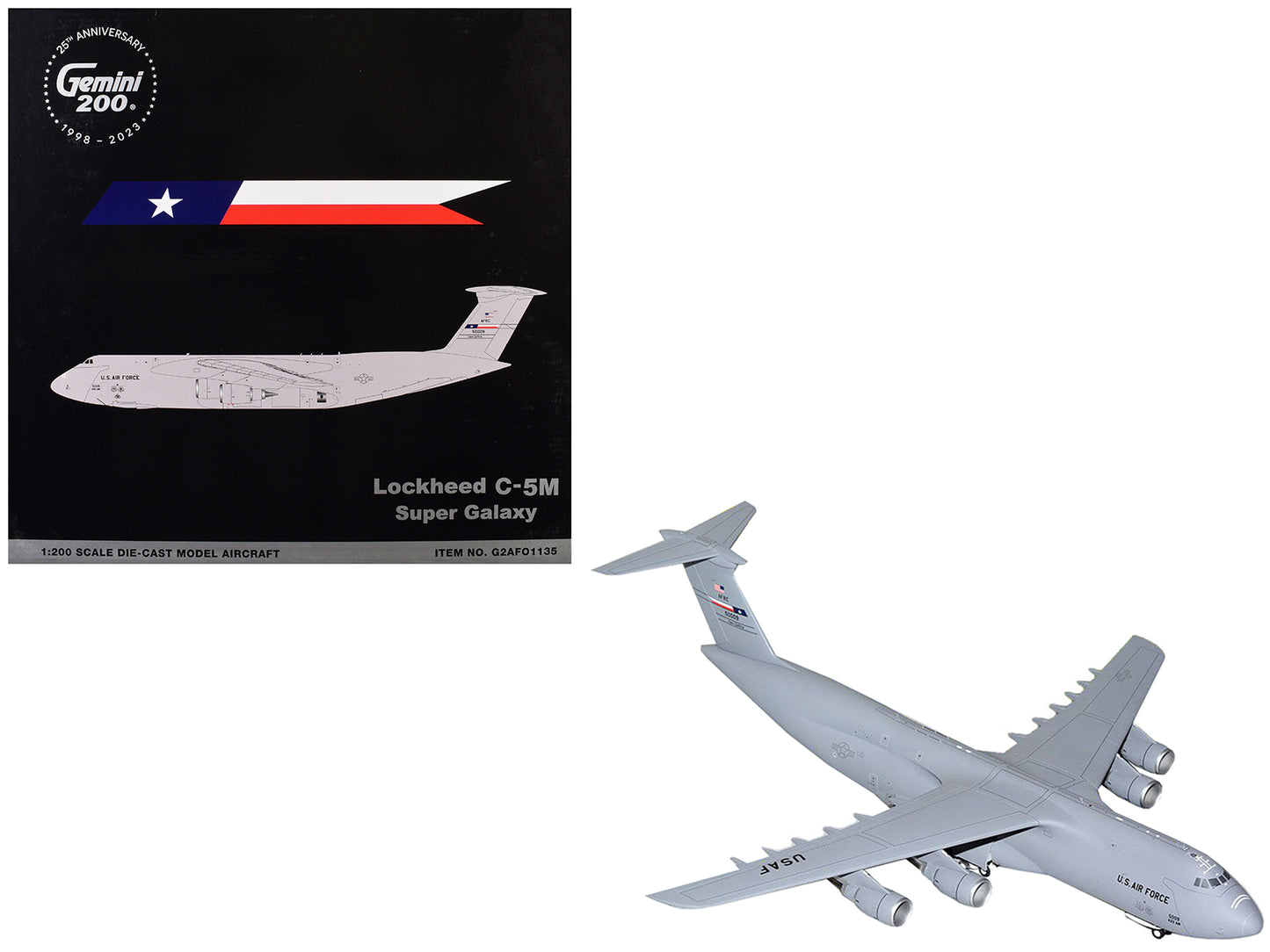 Gemini 200 U.S. Air Force Lockheed C-5M Super Galaxy 1:200 G2AFO1135 - Chester Model Centre