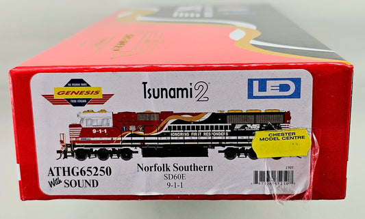 ATHEARN Genesis HO Scale ATHG65250 Norfolk Southern SD60E in 9-1-1 Livery DCC and Sound Fitted with Tsunami 2 Decoder.
