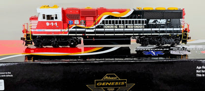 ATHEARN Genesis HO Scale ATHG65250 Norfolk Southern SD60E in 9-1-1 Livery DCC and Sound Fitted with Tsunami 2 Decoder.