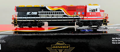 ATHEARN Genesis HO Scale ATHG65250 Norfolk Southern SD60E in 9-1-1 Livery DCC and Sound Fitted with Tsunami 2 Decoder.