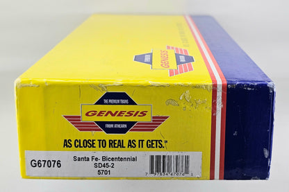 GENESIS #G67076 HO Gauge SD45-2 Santa Fe Bicentennial #5701 (Quick Plug Adapter fitted - 8/9 pin decoder required)