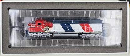 GENESIS #G67076 HO Gauge SD45-2 Santa Fe Bicentennial #5701 (Quick Plug Adapter fitted - 8/9 pin decoder required)