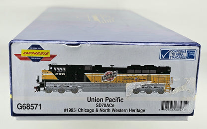 GENESIS #G68571 HO Gauge SD70ACe Chicago & North Western Heritage #1995 (DCC Ready - 8 or 9 pin)