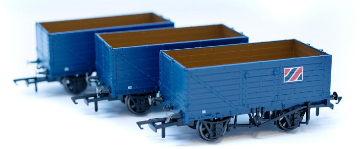Oxford Rail/Golden Valley GV6016 OO Allied Steel and Wire 3 pack 7 plank open mineral wagon - Chester Model Centre