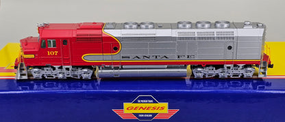 ATHEARN Genesis HO Scale G67511 Santa Fe FP45 Diesel Locomotive No.107 in Silver & Red Warbonnet Livery (DCC Ready) - Chester Model Centre