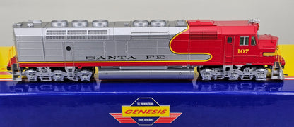 ATHEARN Genesis HO Scale G67511 Santa Fe FP45 Diesel Locomotive No.107 in Silver & Red Warbonnet Livery (DCC Ready) - Chester Model Centre