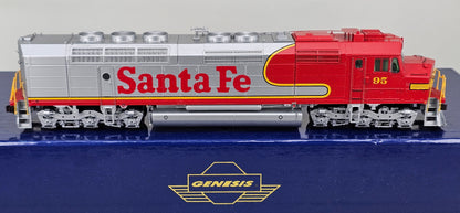 ATHEARN Genesis G67553 Santa Fe FP45 No.95 in Warbonnet Silver & Red Livery (DCC Ready) - Chester Model Centre