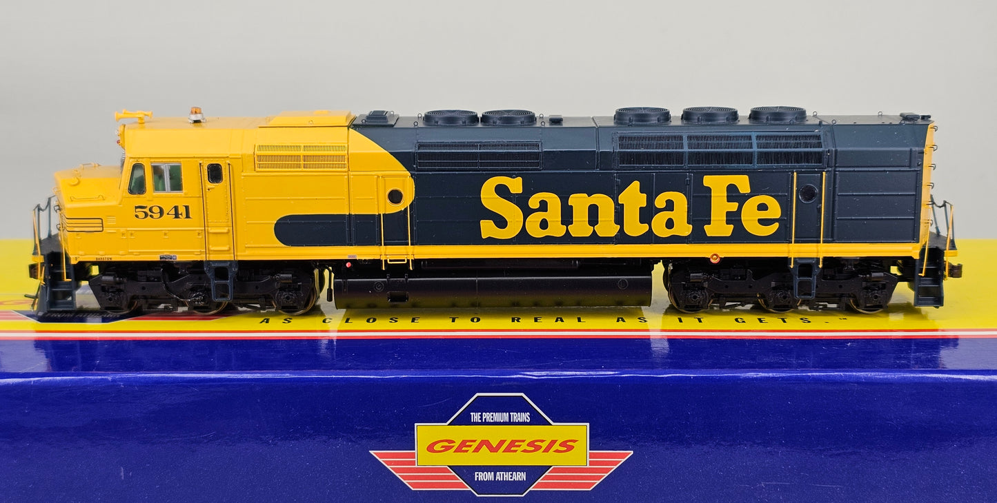 ATHEARN Genesis HO Scale G67628 Santa Fe FP45 (5941) Locomotive in Blue/Yellow Livery (Sound Fitted) - Chester Model Centre