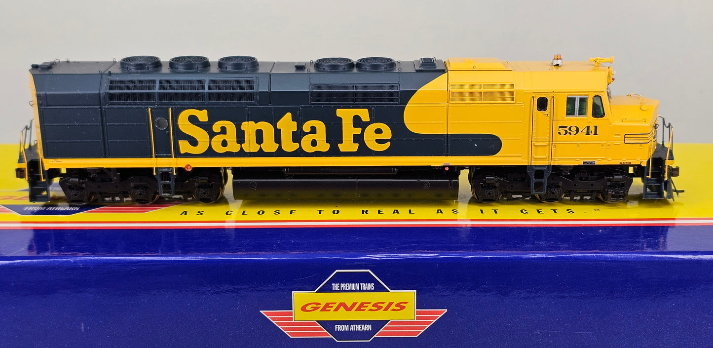 ATHEARN Genesis HO Scale G67628 Santa Fe FP45 (5941) Locomotive in Blue/Yellow Livery (Sound Fitted) - Chester Model Centre
