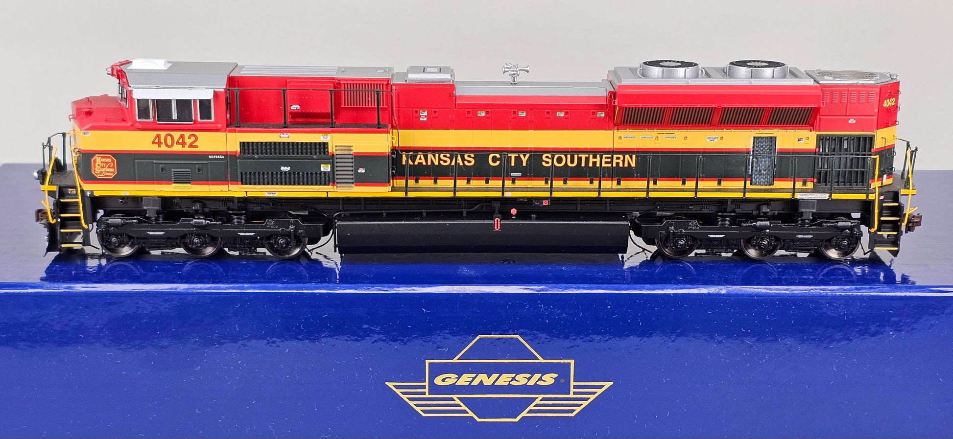 ATHEARN Genesis HO Scale G68517 Kansas City Southern SD70ACe No.4042 Diesel Locomotive in Red, Yellow and Black Livery (DCC Ready) - Chester Model Centre