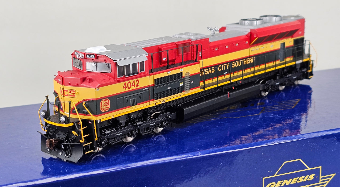 ATHEARN Genesis HO Scale G68517 Kansas City Southern SD70ACe No.4042 Diesel Locomotive in Red, Yellow and Black Livery (DCC Ready) - Chester Model Centre