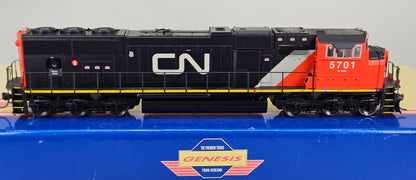 ATHEARN Genesis HO Scale 0G6140 SD751 Canadian National #1 Locomotive No.5701 in Black, Red and Grey Livery (DCC Ready) - Chester Model Centre
