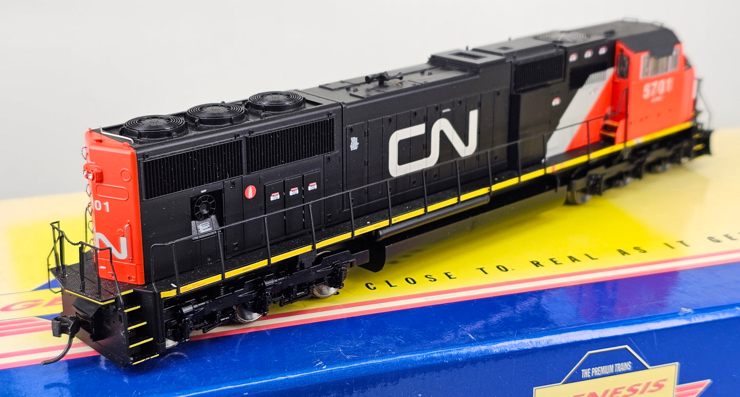ATHEARN Genesis HO Scale 0G6140 SD751 Canadian National #1 Locomotive No.5701 in Black, Red and Grey Livery (DCC Ready) - Chester Model Centre