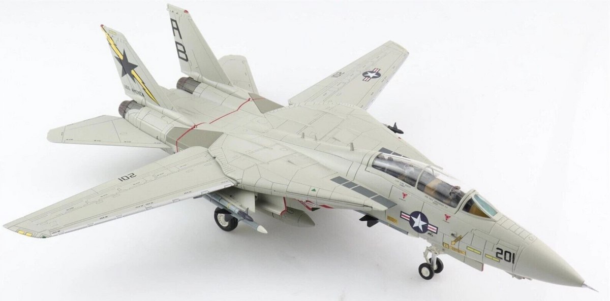 HOBBYMASTER HA5242 1/72 Scale Die-cast F-14 TOMCAT Cdr Snodgrass 162705 VF-33 USS America 1990