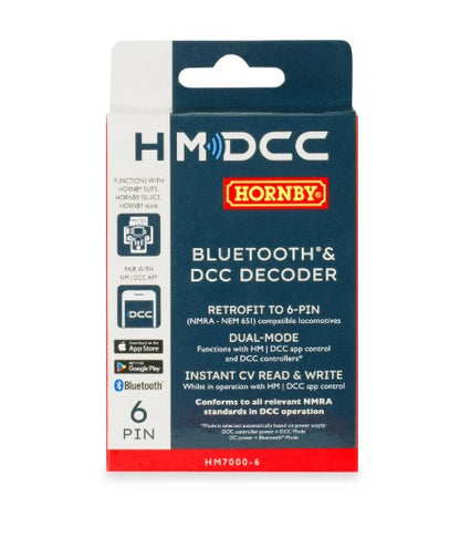 HORNBY HM7000-6-FLP: 6 Pin With Harness - Bluetooth & DCC Decoder