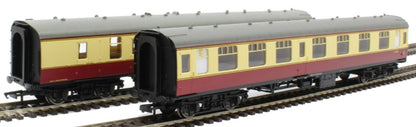 HORNBY Two Unboxed Coaches from HORNBY R1214 East Coast Express Set- BR MK1 Brake Second Coach Crimson and Cream E34738 and BR MK1 Corridor Open No. E15713 (unboxed)