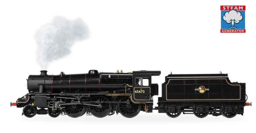 HORNBY R30475SS BR (Late) - Stanier 5MT - 'Black 5' - 45473 (With Steam Generator) HM7000 Fitted With Sound