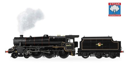 HORNBY R30475SS BR (Late) - Stanier 5MT - 'Black 5' - 45473 (With Steam Generator) HM7000 Fitted With Sound