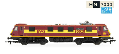 HORNBY R30528TXS RailRoad: EWS - Class 90 - 'Collingwood 90020' (DCC Sound Fitted)