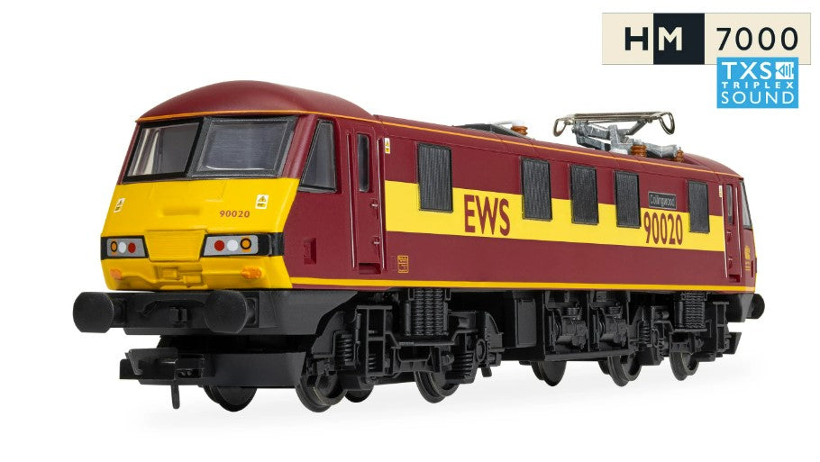 HORNBY R30528TXS RailRoad: EWS - Class 90 - 'Collingwood 90020' (DCC Sound Fitted)