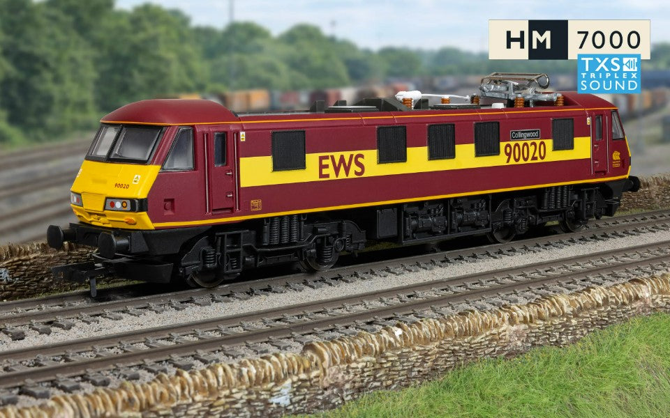 HORNBY R30528TXS RailRoad: EWS - Class 90 - 'Collingwood 90020' (DCC Sound Fitted)