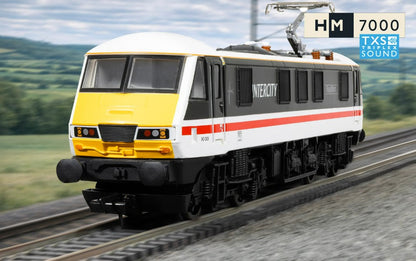 HORNBY R30529TXS RailRoad: BR - Intercity Class 90 - 'Royal Scot' 90001  90001 (DCC Sound Fitted)