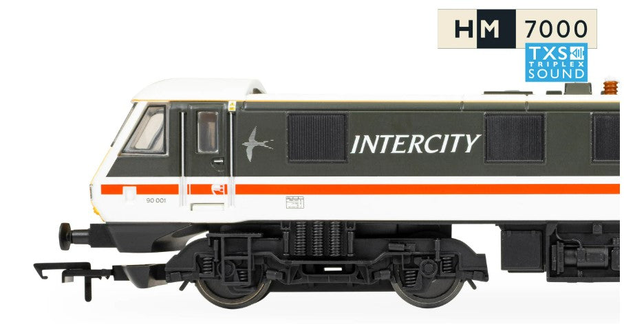 HORNBY R30529TXS RailRoad: BR - Intercity Class 90 - 'Royal Scot' 90001  90001 (DCC Sound Fitted)