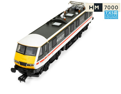 HORNBY R30529TXS RailRoad: BR - Intercity Class 90 - 'Royal Scot' 90001  90001 (DCC Sound Fitted)