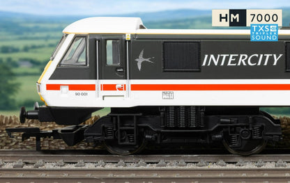 HORNBY R30529TXS RailRoad: BR - Intercity Class 90 - 'Royal Scot' 90001  90001 (DCC Sound Fitted)