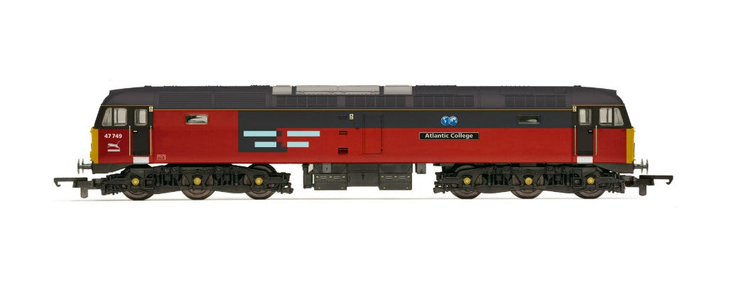 HORNBY R30543 RailRoad: RES - Class 47 - 'ATLANTIC COLLEGE' 47749 Era 8 - Sectorisation - DCC Ready 21 Pin
