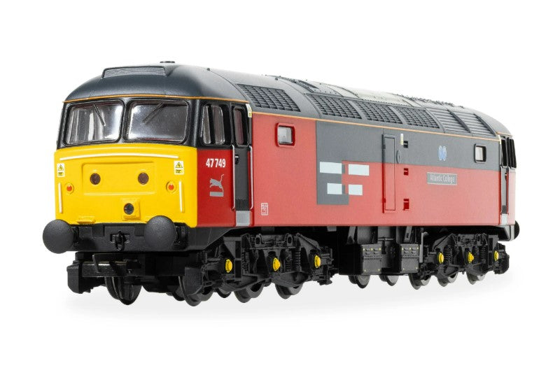 HORNBY R30543 RailRoad: RES - Class 47 - 'ATLANTIC COLLEGE' 47749 Era 8 - Sectorisation - DCC Ready 21 Pin